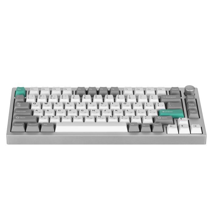 Клавіатура механічна Lemokey  P1 Pro 84Key, Keychron Super Banana, WL/BT/USB-A, QMK/VIA, Hot-Swap, EN/UKR, RGB,  Knob, Space Silver