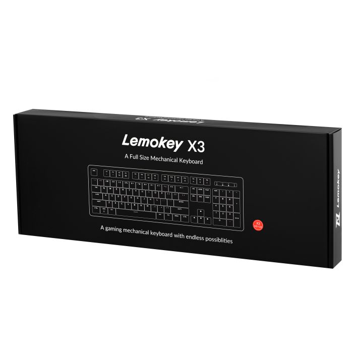 Mechanical keyboard Lemokey  X3 104Key, Keychron Brown, USB-A, QMK/VIA, Hot-Swap, EN/UKR, RGB, чорний
