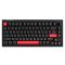 Mechanical keyboard Lemokey  X4 84Key, Keychron Brown, USB-A, QMK/VIA, EN/UKR, Red led, чорний