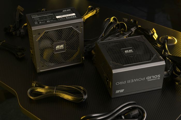 Блок живлення 2E GAMING Solid Power Pro ATX3.1 GEN5.0  (850W), >85%, 80+ Bronze, 120мм, 1xMB 24pin(20+4), 2xCPU 8pin(4+4), 3xMolex, 6xSATA, 4xPCIe 8pin(6+2), 1xPCIe GEN5 16pin, Semi Modular