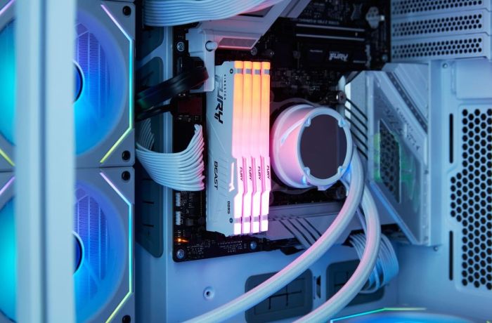 Пам'ять ПК Kingston DDR5 16GB 5600 FURY Beast RGB EXPO Білий