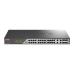 Комутатор   24xGE PoE, 4xSFP/GE, 370W, Некерований D-Link DSS-200G-28MP
