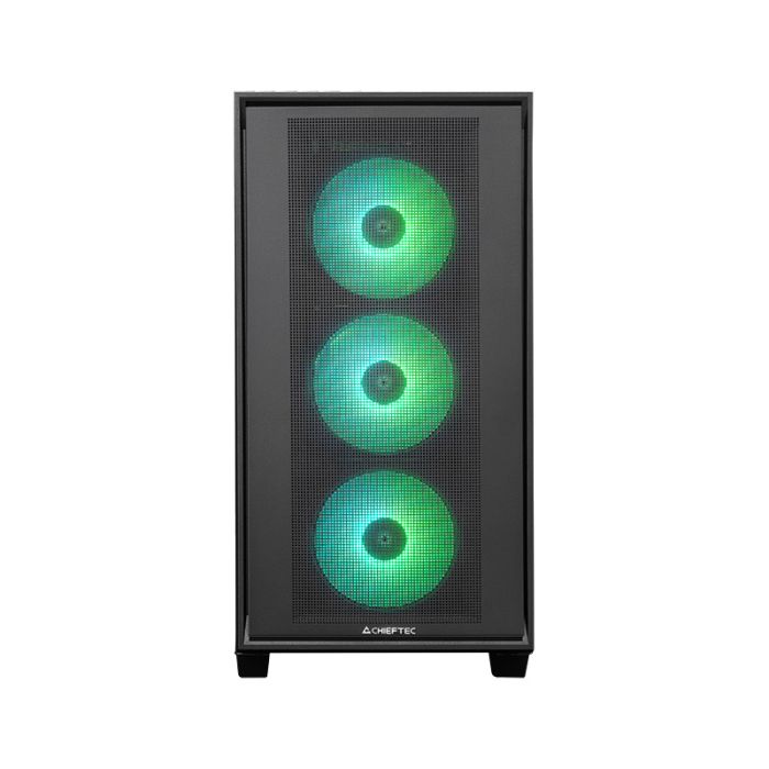 Корпус CHIEFTEC Gaming Hunter 3, без БЖ, 2xUSB3.0, 1xUSB3.2 Gen2 Type-C, 4x120мм ARGB, VGA 425мм, LCS ready, TG Side panel, EATX, чорний