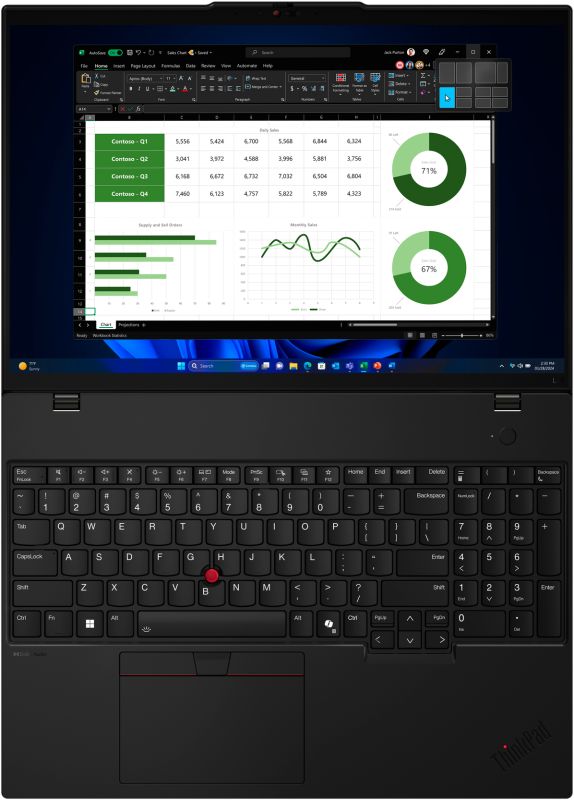 Lenovo Notebook ThinkPad L16-G1 16" WUXGA IPS AG, Intel U5-125U, 32GB, F1TB, UMA, DOS, black