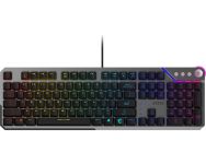 Клавиатура механическая MSI STRIKE 600 SILENT UA 104key, Kailh Midnight Pro Silent Tactile, USB-A, EN/UKR/RU, RGB, cеребряний