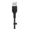 Кабель USB-A > USB-C заряджання/синхронізації Belkin 3м, 15Вт, Type-C, силіконовий з кліпсою, чорний