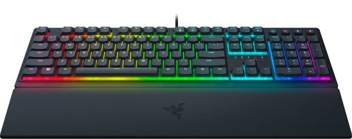 Клавиатура механическая Razer Ornata V3 104key, Mecha-Membrane Switch, USB-A, EN/UK, RGB, чёрный