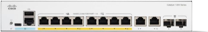 Cisco Switch Catalyst 1300 8xGE, PoE, Ext PS, 2x1G Combo