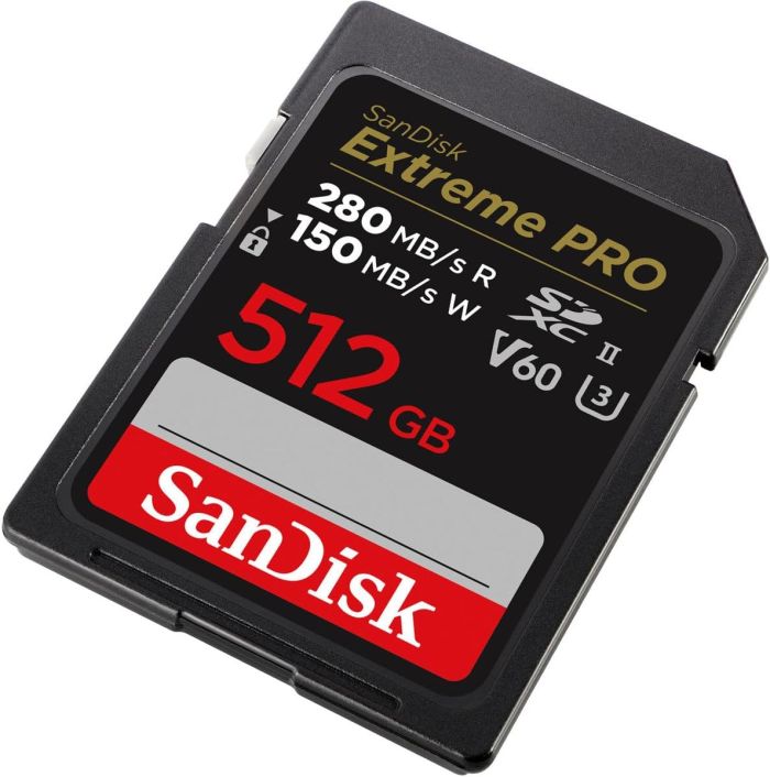 Карта пам'яті SanDisk SD  512GB C10 UHS-II U3 R280/W150MB/s Extreme Pro V60