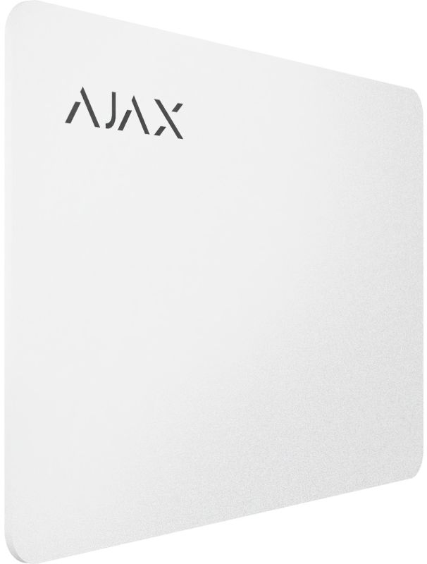 Карточка Ajax Pass 1шт, Jeweller, бесконтактная, белый