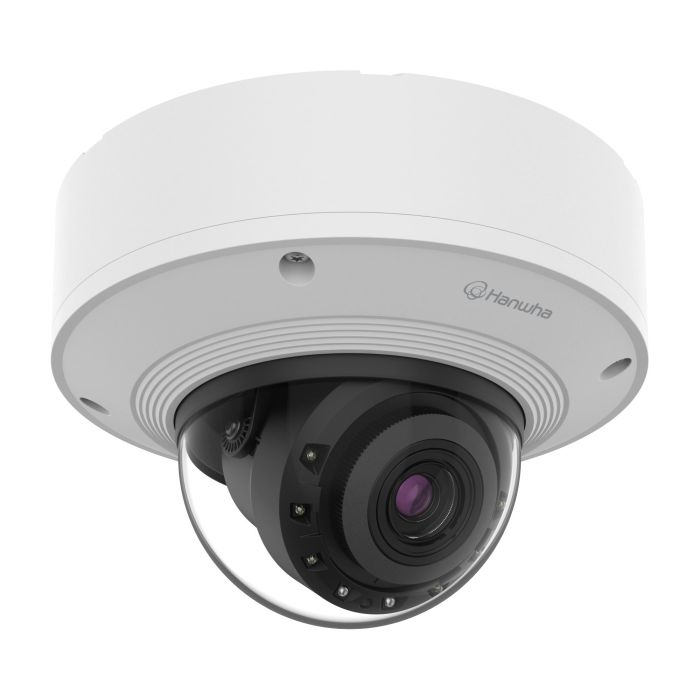 Hanwha IP Camera , 2MP, Dome, 4.38-9.33mm AVF, f/1.3-2.15, IR40m, DC 12V/PoE+, IP66/IP67/IP6K9K, IK10+, NEMA4X Samsung Hanwha Techwin PNV-A6081R