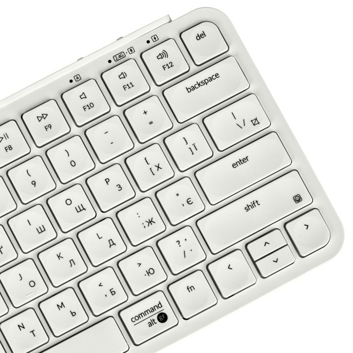 Клавіатура мембрана Keychron B1 Pro, USB/WL/BT, ivory white