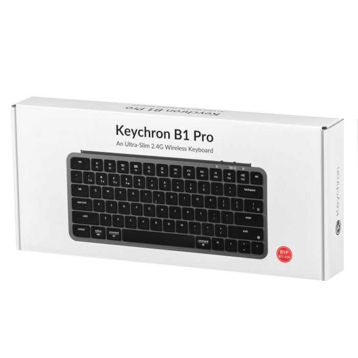 Клавиатура мембраная Keychron B1 Pro, USB/WL/BT, space gray