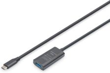Подовжувач DIGITUS USB 3.2 Gen1 Active Cable 5G, C/M-A/F, 5м, чорний