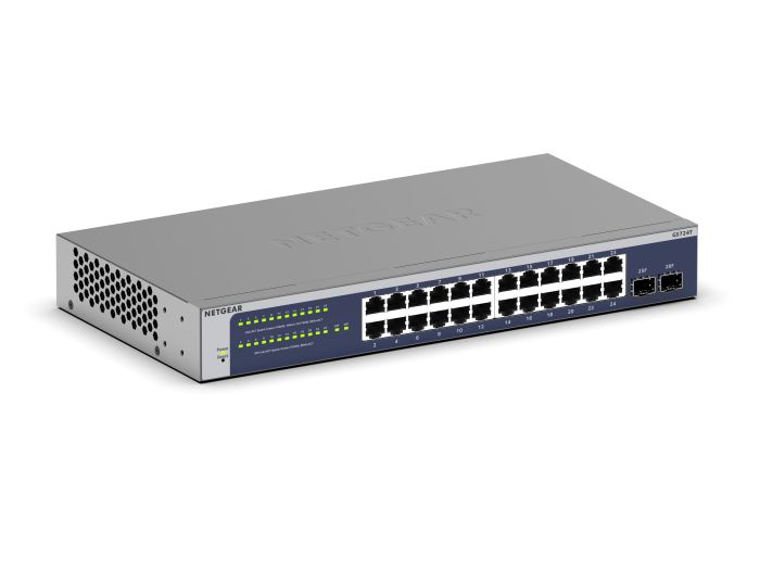 Комутатор NETGEAR GS724T 24xGE, 2xSFP, Керований L2
