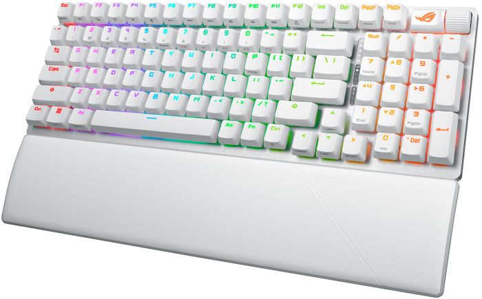 Клавиатура механическая ASUS ROG Strix Scope II, 96key, NX Snow, USB-A/WL/BT, EN, RGB, белый