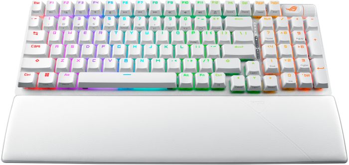 Клавиатура механическая ASUS ROG Strix Scope II, 96key, NX Snow, USB-A/WL/BT, EN, RGB, белый