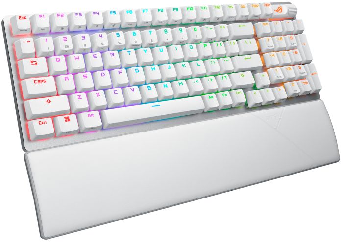 Клавиатура механическая ASUS ROG Strix Scope II, 96key, NX Snow, USB-A/WL/BT, EN, RGB, белый