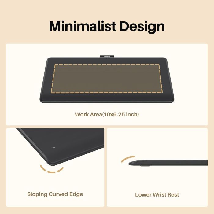 Графический планшет Huion 10.5"x6.25" Inspiroy Frego M, BT, USB-C, черный