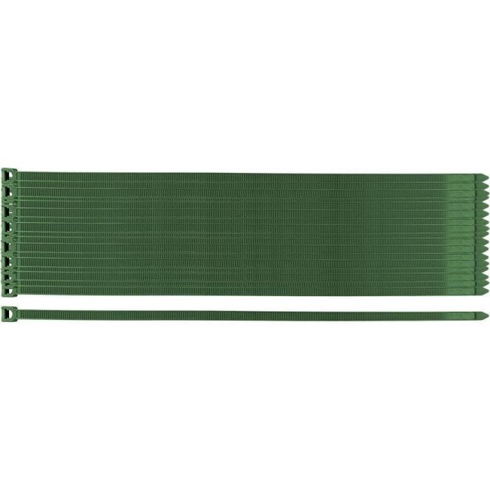 Хомут-стяжка Neo Tools, 50шт, пластик, 7.6х380мм, зелений