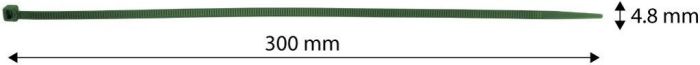 Хомут-стяжка Neo Tools, 50шт, пластик, 4.8х300мм, зеленый