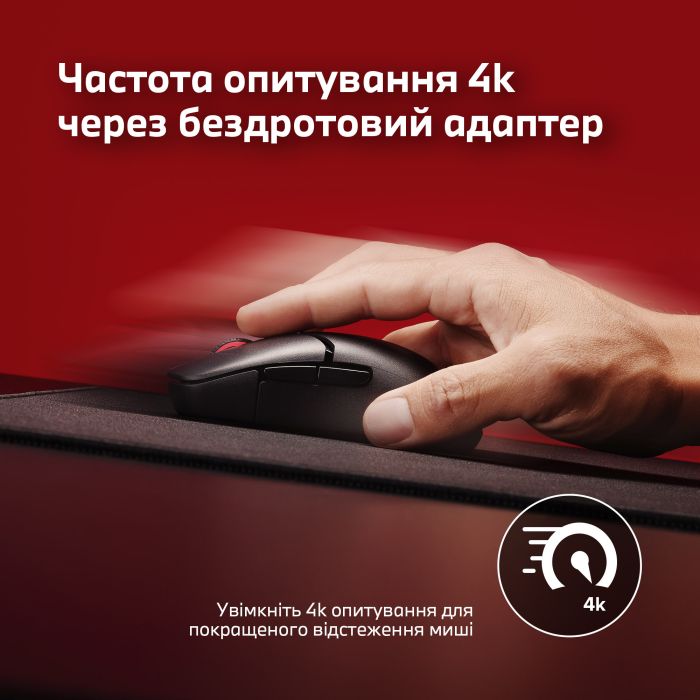 Мишь HyperX Pulsefire SAGA PRO, RGB, USB-A/WL/BT, черный