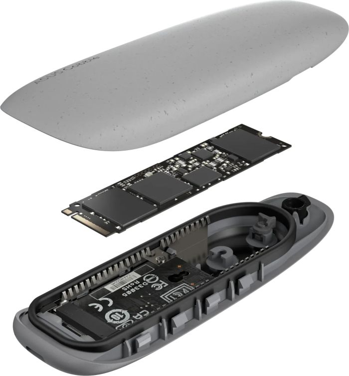 Портативний корпус ASUS для SSD COBBLE/GRAY/G/AS/ESD-A1A /GRAY/G/ PCIe NVMe M.2 2230/2242/2260/2280 USB Type-C 3.2 Gen 2x1 сірий