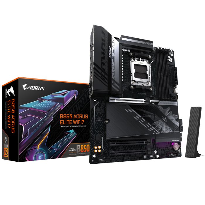 GIGABYTE Motherboard B850 A ELITE WF7 sAM5 B850 4xDDR5 M.2 Wi-Fi BT ATX