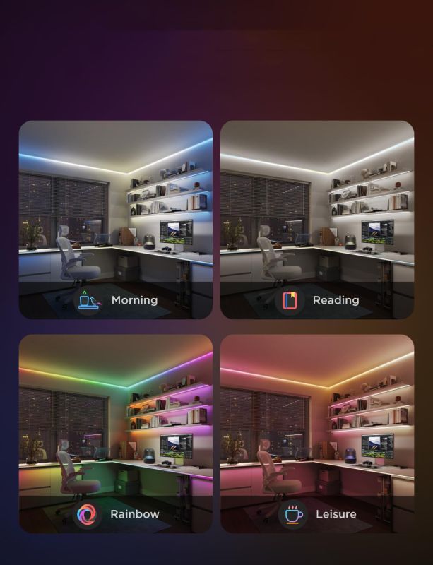 Стрічка світлодіодна розумна Govee H61E5 COB Strip Light Pro, 3м, RGBIC+W, WI-FI/Bluetooth, білий