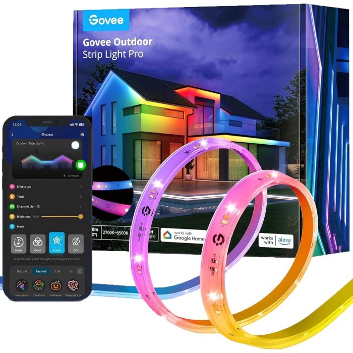 Govee Phantasy Outdoor LED RGBICWW Strip Lights (10m)