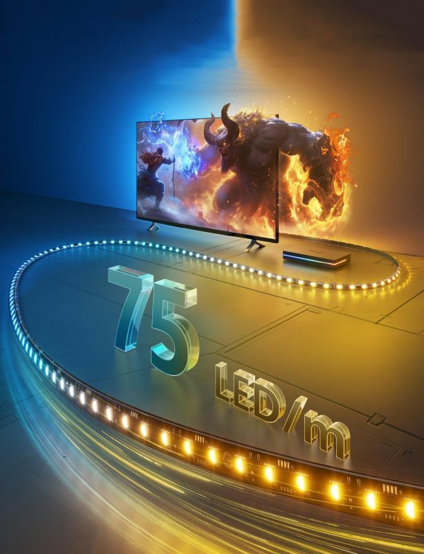 Набор адаптивной подсветки Govee H8604 Govee AI Sync Box Kit 2 TV BackLight 55-65', RGBWIC, WI-FI/Bluetooth, чорний