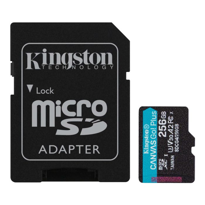 Карта памяти Kingston microSD  256GB C10 UHS-I U3 A2 V30 R200/W160MB/s + SD