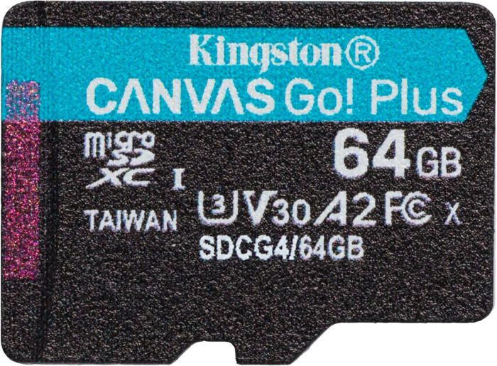 Карта пам'яті Kingston microSD 64GB C10 UHS-I U3 A2 V30 R200MB/s