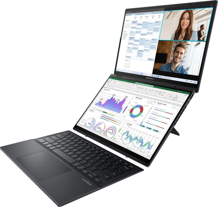 Ноутбук ASUS Zenbook DUO UX8406CA-QL214X 14" FHD OLED, Intel Ultra 7 255H, 32GB, F2TB, UMA, Win11P, Серый