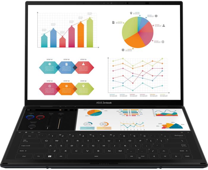ASUS Notebook Zenbook DUO UX8406CA-QL049W 14" FHD OLED, Intel Ultra 7 255H, 32GB, F1TB, UMA, Win11, Grey