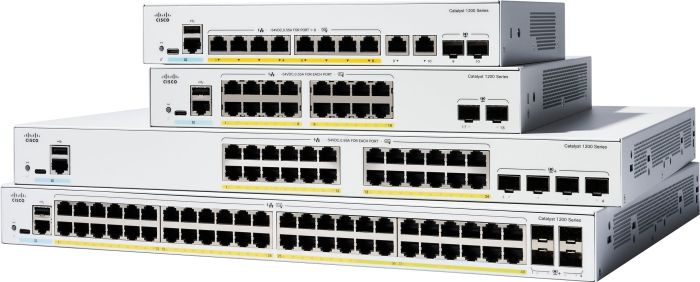 Коммутатор Cisco Catalyst 1200 48xGE, PoE, 4x1G SFP