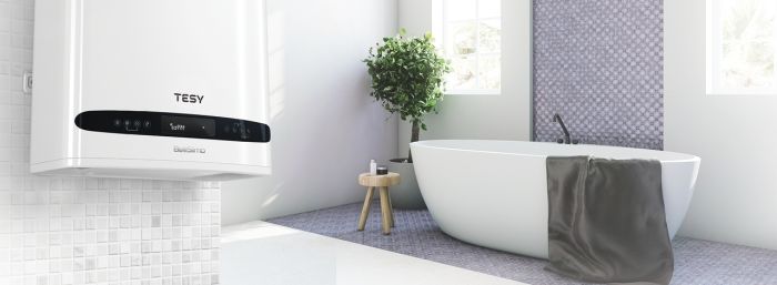 Водонагрівач електр. TESY Bellislimo Cloud плаский GCR 502722 E31 ECW Wi-Fi, 50л, 2,2кВт, ун. монтаж, електр. кер-ння, B, білий