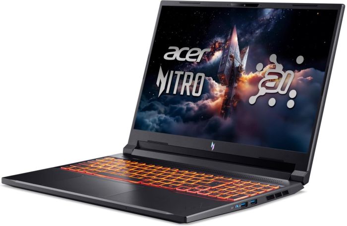 Ноутбук Acer Nitro V 16 ANV16-61 16" WUXGA IPS, AMD R5-340, 16GB, F512GB, NVD4050-6, Lin, чорний