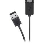 Кабель USB-A > USB-AF заряджання/синхронізації Belkin 1.8м, чорний
