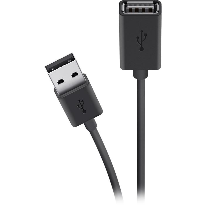 Кабель USB-A > USB-AF заряджання/синхронізації Belkin 1.8м, чорний