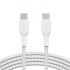 Belkin сable USB-C > USB-C charge/data, 1m, 60W, Type-C, BRAIDED, white