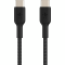 Belkin сable USB-C > USB-C charge/data, 1m, 60W, Type-C, BRAIDED, black