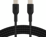 Кабель USB-C > USB-C заряджання/синхронізації Belkin 1м, 60Вт, Type-C, плетений, чорний