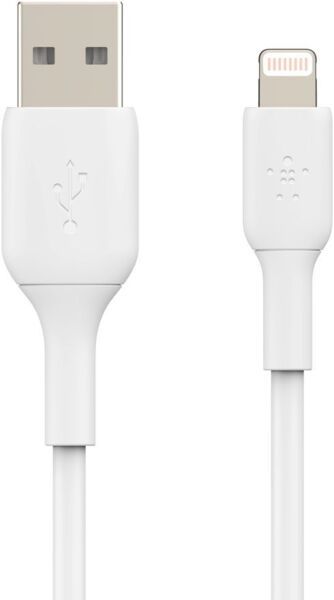 Кабель USB-A > Lightning заряджання/синхронізації Belkin 1м, 12Вт, PVC, білий