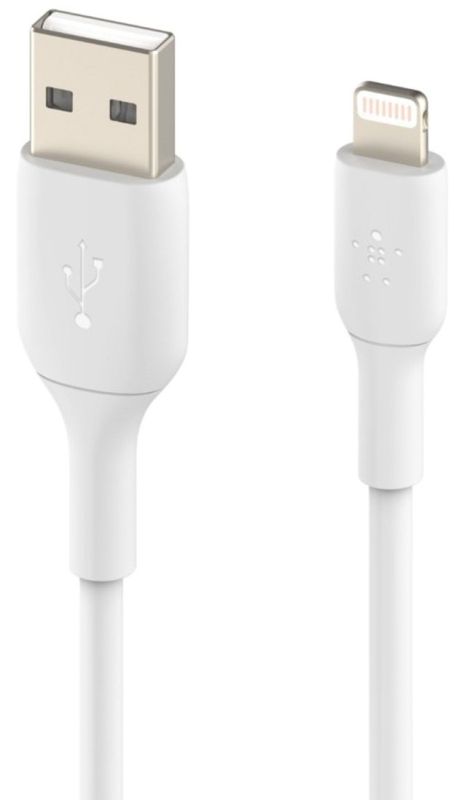 Кабель USB-A > Lightning заряджання/синхронізації Belkin 2м, 12Вт, PVC, білий