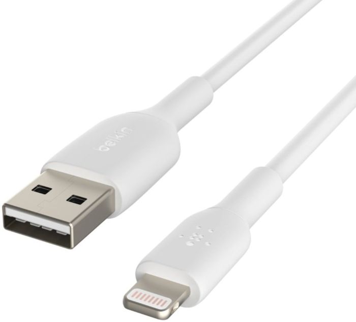 Кабель USB-A > Lightning заряджання/синхронізації Belkin 2м, 12Вт, PVC, білий