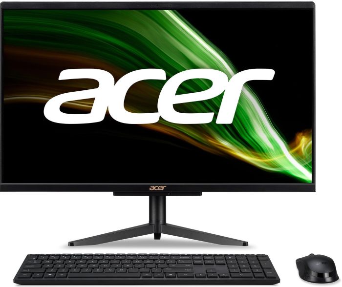 Комп'ютер персональний моноблок Acer Aspire C24-1600 23.8" FHD, Intel P N6005, 8GB, F256GB, UMA, WiFi, кл+м, Lin, чорний