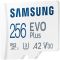 Карта пам'яті Samsung microSD 256GB C10 UHS-I R130MB/s Evo Plus + SD
