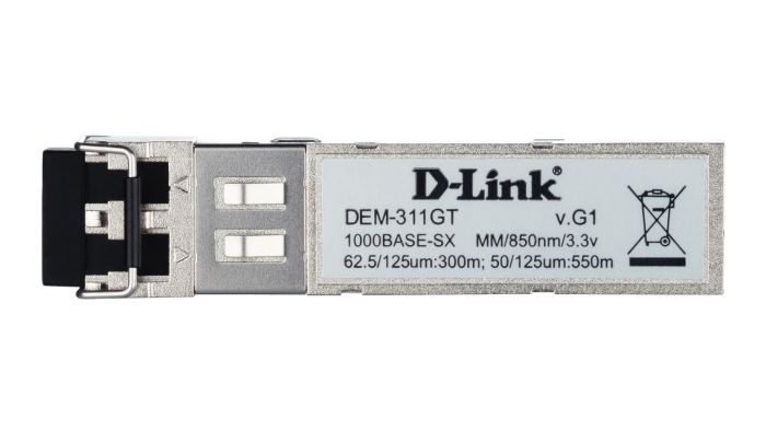 Трансивер D-Link DEM-311GT SFP, 1x1000BaseSX, MM 550м, LC (10шт/уп)