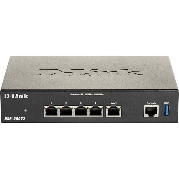 Мультисервiсний маршрутизатор   4xGE LAN, 1xGE WAN D-Link DSR-250V2